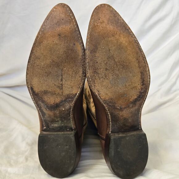 Dan Post Womens Boots Two-Tone Leather Suede Size 8M Western Pointed Toe *read* - Picture 11 of 15